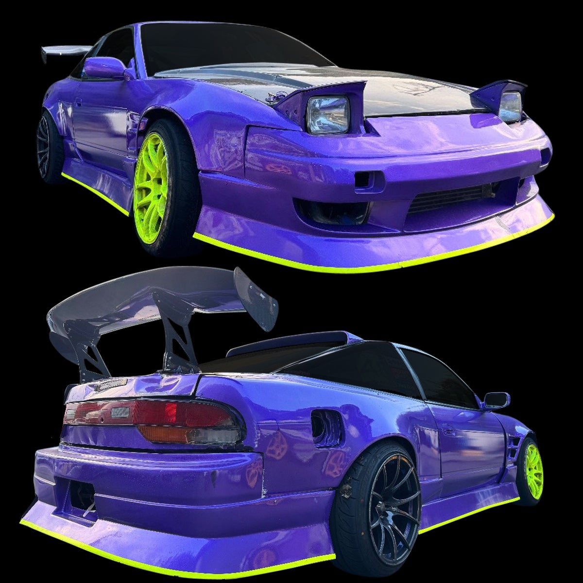 180SXのエアロ張り出しデザインセット｜パーツランド
